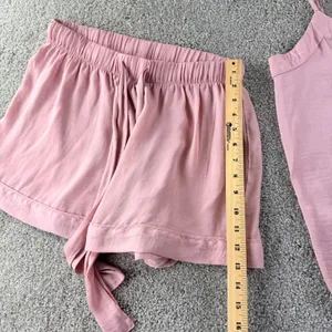 Ambrielle Pajama Set Women M Pink Satin Cami Short Sleepwear Balletcore Coquette thumbnail 4