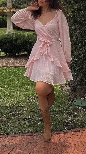 Trixxi Pink Wrap Mini Dress 🎀 thumbnail 1