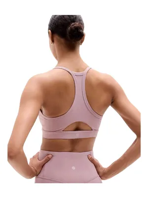 Athleta Vital Sports Bra Blush Lavender Racerback Light Support Yoga Medium thumbnail 5