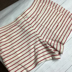NWT aerie Red and Ivory Striped Shorts Size Medium thumbnail 9