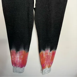 Sundry Gradient Ombré‎ Charcoal Gray Pink Sweatpant Joggers thumbnail 4