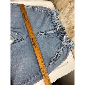 ZARA High‎ Waisted Denim Jeans Paperbag Waist Straight Leg Women S thumbnail 10