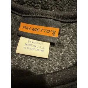 VIntage‎ Palmetto's Fleece Pullover Black Fair Isle Geometric Made in USA Large thumbnail 5
