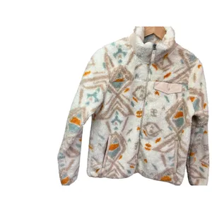 Gerry Womens Sherpa‎ Fleece Jacket Geometric Southwestern Full Zip DG9660 Small thumbnail 5