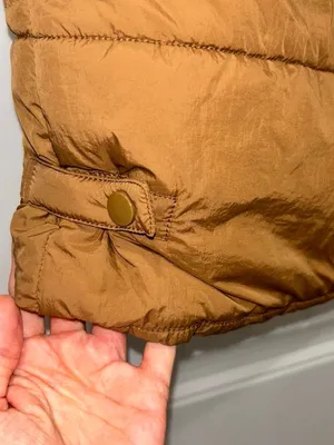 Pink Lily Tan Puffer Vest Women's XS thumbnail 5
