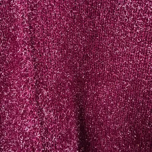 Lovers + Friends Gerona Glitter Eyelash Knit Sweater in Magenta Size‎ Medium thumbnail 4