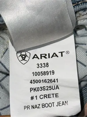 Ariat Perfect Rise Naz Boot Cut Blue Jeans Sz 26 R 10058919 Cowgirl Western EUC thumbnail 10