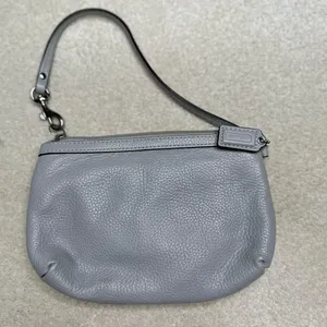 Coach Gray Y2K Leather Wristlet thumbnail 2