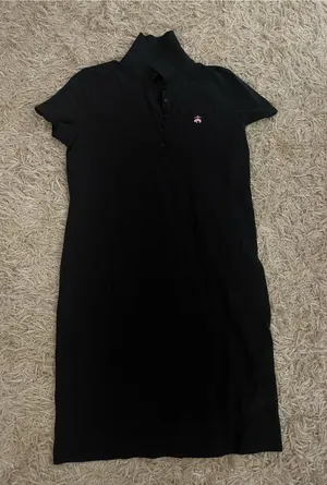 Brooks Brothers Black Polo Midi Dress with Pink Logo thumbnail 1
