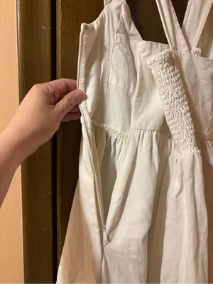 Forever That Girl Anthropologie White Denim Midi Dress thumbnail 8