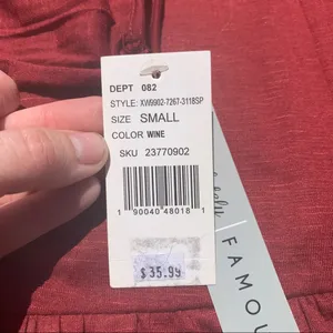 Absolutely Famous Red Wine Tank Top; small women’s thumbnail 9