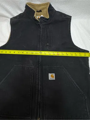 Carhartt Black Quilted-Lined Canvas Vest thumbnail 10