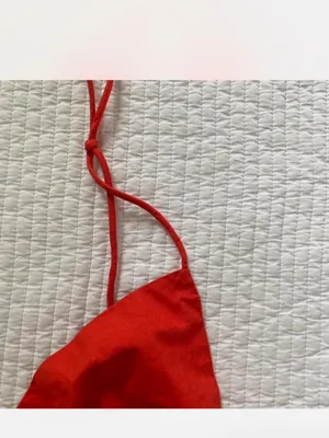 Sim & Sam red ruffle tank top thumbnail 2