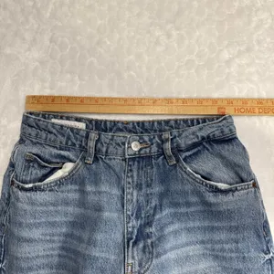 Zara Womens High Rise Wide Leg Jeans Blue Denim SIze 4 Grunge Streetwear Hipster thumbnail 6