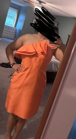Pink one shoulder dress Size 8 thumbnail 6
