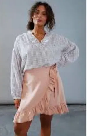Anthropologie Pilcro Nettie Ruffled Mini Skirt, NWT thumbnail 1