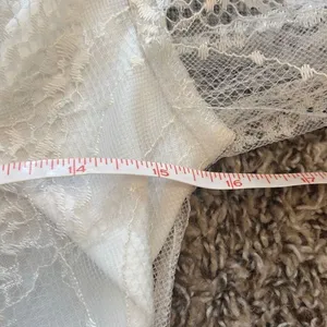 PrettyLittleThing White Lace Deep Plunge Ruffle Dress‎ Prom Bachelorette Party thumbnail 6