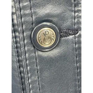 Italian Textile Group Leather Jacket Men‎ Large Blue Italy GA Classic XL thumbnail 4