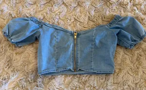 Boutique Denim Top thumbnail 1
