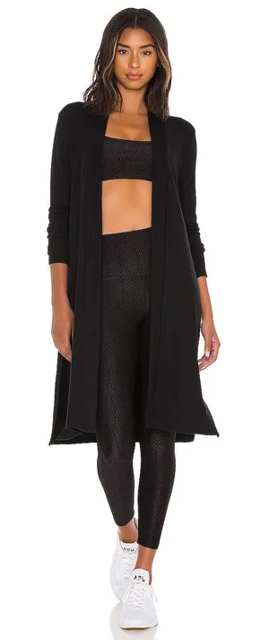 Beyond Yoga High Slits cozy fleece long duster cardigan size S small thumbnail 1