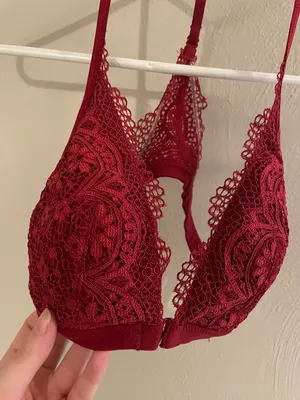 Victorias Secret Red Lace Bralette thumbnail 2