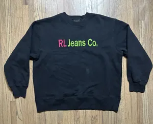 Vintage Polo Ralph Lauren Jeans Sweatshirt Women's SZ M/L Y2K USA Spell Out thumbnail 1