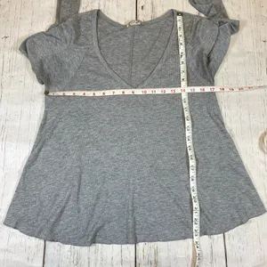 Free People Intimately Rock The Boat Long Sleeve Ribbed V Neck Shirt thumbnail 4
