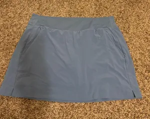 Athleta Soho Skort Large 16 Powder Blue Undershorts Pockets Pull On Elastic thumbnail 1