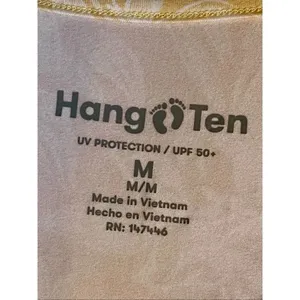 Hang Ten Women’s Yellow Beach Soft Floral Pocket Long Sleeve UPF 50+, Size Med thumbnail 3