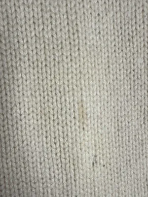 Theory Ivory 100% Cashmere V-Neck Sweater Size P Petite Flawed thumbnail 8