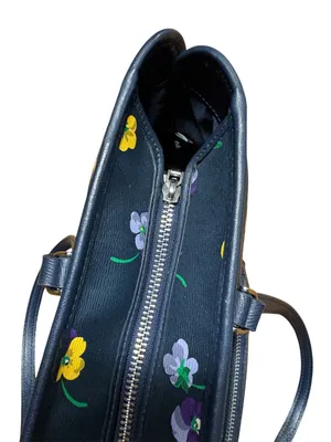 Kate Spade Blue & Yellow Floral Tote thumbnail 9