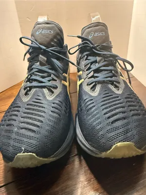 Asics navy and gold performance running sneaker thumbnail 3