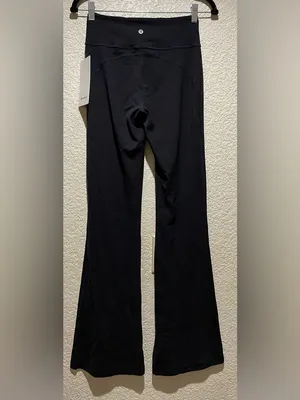 Lululemon NWT Groove Nulu High Rise Flared Pants Regular Leggings Black Size 6 thumbnail 6