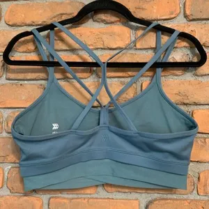 All in Motion Women's‎ V-Neck Strappy Padded Low Impact Sports Bra Teal Size M thumbnail 2