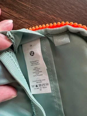 Lululemon Crossbody Bag Sage Green, Gray and Orange Zip Adjustable Strap thumbnail 6