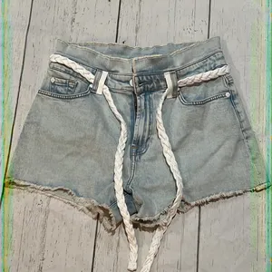 7 for all mankind blue denim shorts thumbnail 2