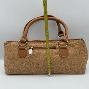 Primeware Cork Insulated Wine Bag Purse Carrier Zipper Close with Corkscrew thumbnail 10