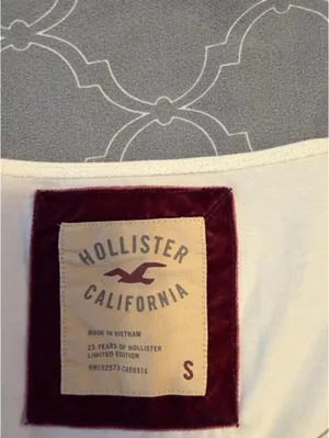 Hollister babydoll white long sleeve top thumbnail 2