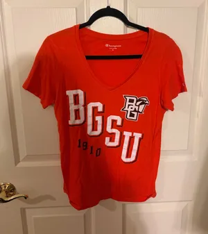 Champion Orange BGSU V-Neck Graphic Tee thumbnail 1