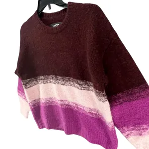 Ugg Alessa Soft Knit Sweater Womens XS Rosewood‎ Purple Stripe Wool Blend Cozy thumbnail 3