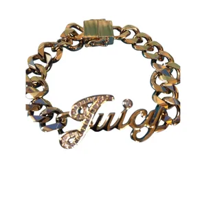 Juicy Couture "juicy" Crystal Gold Tone Magnetic Clasp Vintage thumbnail 3