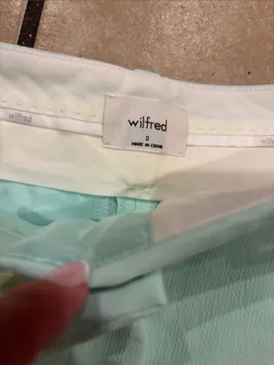 Aritzia Wilfred Light Blue Teal High Waisted Effortless Crepette Shorts thumbnail 2