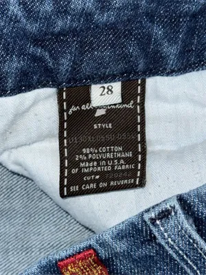 RARE 7 For All Mankind A Pocket Low Rise Bootcut Jeans Sz 28 x 30.5 USA Made VTG thumbnail 8