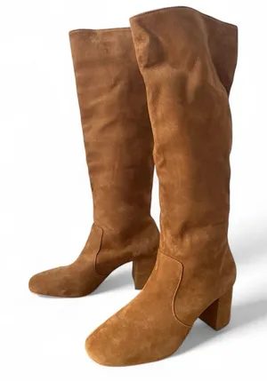 Urban Outfitters Tan Heeled Boots thumbnail 1