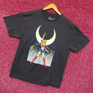 Sailor Moon Crescent Moon Wand Pretty Guardian Anime Tee Large thumbnail 3