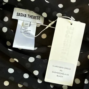 Sasha Therese Clara Polkadot Maxi Dress Size XS in Block White thumbnail 3