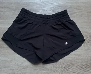 Women’s Black Champion Running Shorts thumbnail 1