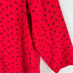 Vero Moda Novelty‎ Print Scissors Lightweight Chiffon V-Neck Top Hair Salon thumbnail 4