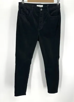 Loft Pants Women 6P 28 Black Corduroy Skinny Classic Fall Winter Casual Academia thumbnail 1