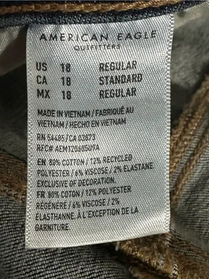American eagle super high rise flare jeans size 18 thumbnail 9